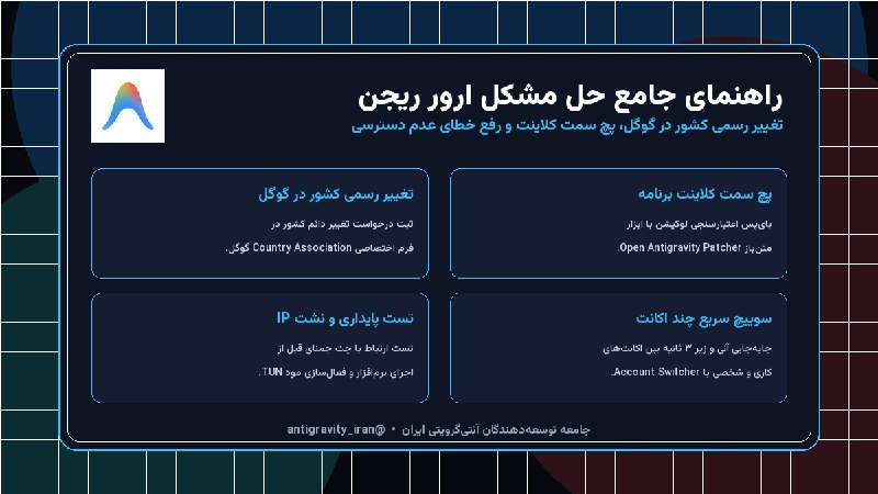 🔴 راهنمای جامع حل مشکل ارور ریجن (Region Not Supported) در…